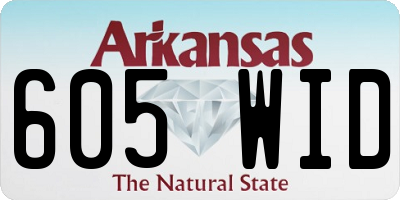 AR license plate 605WID