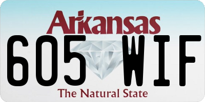 AR license plate 605WIF