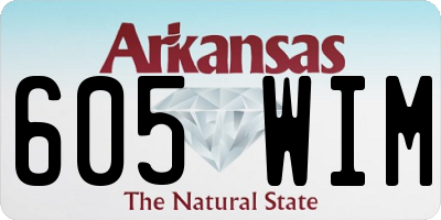 AR license plate 605WIM