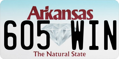 AR license plate 605WIN