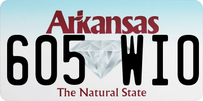 AR license plate 605WIO