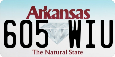 AR license plate 605WIU