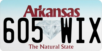 AR license plate 605WIX