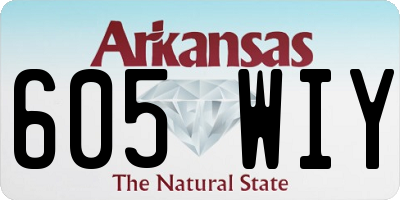 AR license plate 605WIY