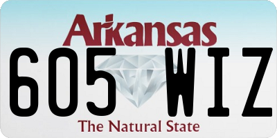 AR license plate 605WIZ