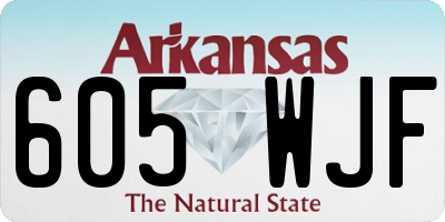 AR license plate 605WJF