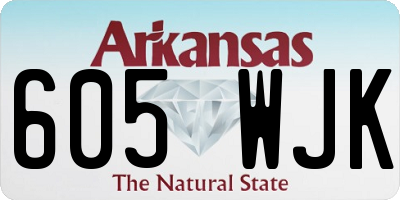 AR license plate 605WJK