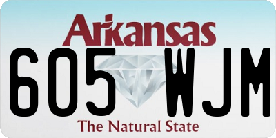 AR license plate 605WJM