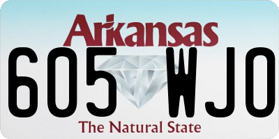 AR license plate 605WJO