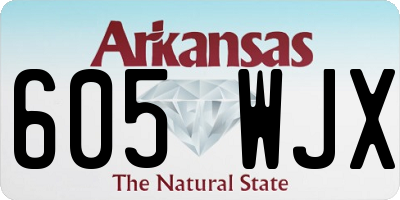 AR license plate 605WJX