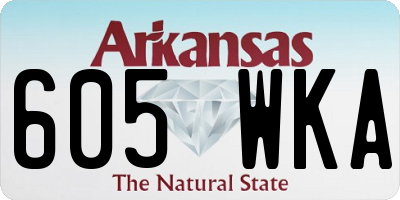AR license plate 605WKA