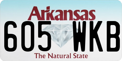 AR license plate 605WKB