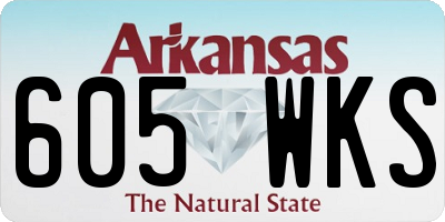 AR license plate 605WKS