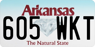 AR license plate 605WKT