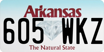 AR license plate 605WKZ
