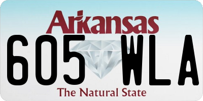 AR license plate 605WLA