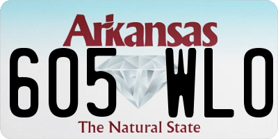 AR license plate 605WLO