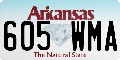 AR license plate 605WMA
