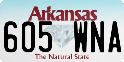 AR license plate 605WNA