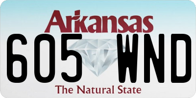 AR license plate 605WND