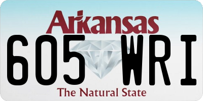 AR license plate 605WRI