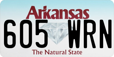 AR license plate 605WRN
