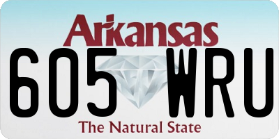AR license plate 605WRU