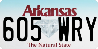 AR license plate 605WRY