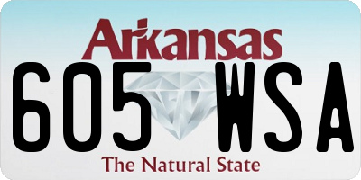 AR license plate 605WSA