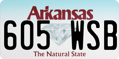 AR license plate 605WSB