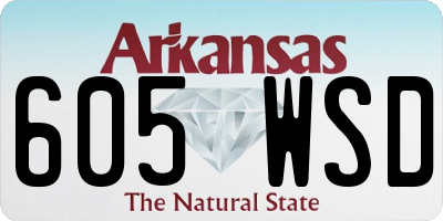AR license plate 605WSD
