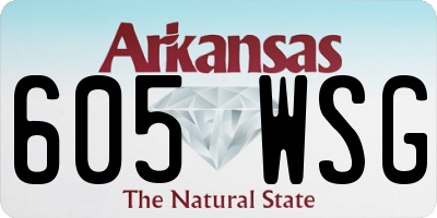 AR license plate 605WSG