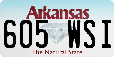 AR license plate 605WSI