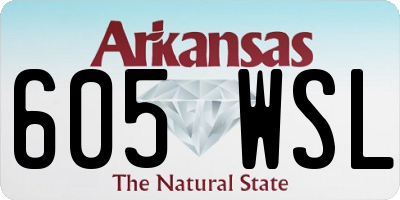AR license plate 605WSL
