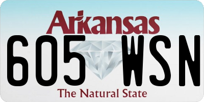 AR license plate 605WSN