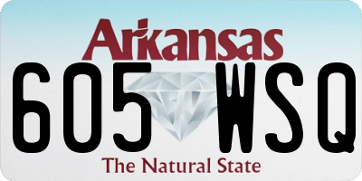 AR license plate 605WSQ