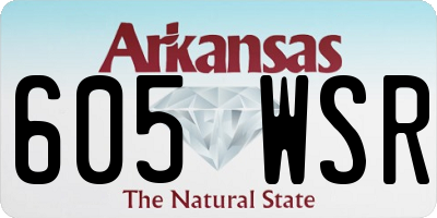 AR license plate 605WSR