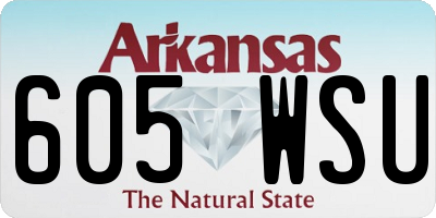 AR license plate 605WSU
