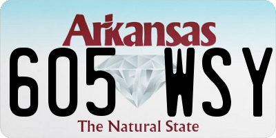 AR license plate 605WSY