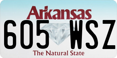 AR license plate 605WSZ