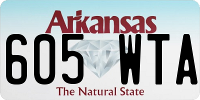 AR license plate 605WTA