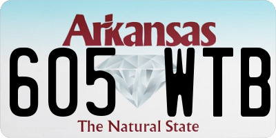 AR license plate 605WTB