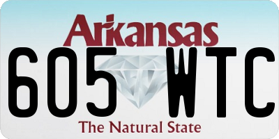 AR license plate 605WTC