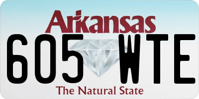 AR license plate 605WTE