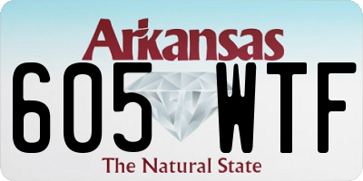 AR license plate 605WTF