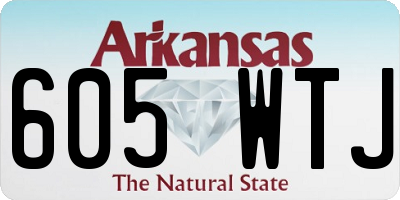AR license plate 605WTJ