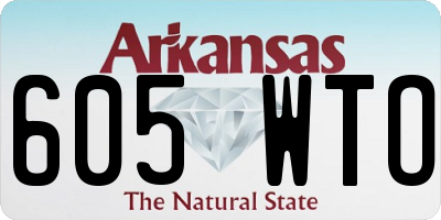 AR license plate 605WTO