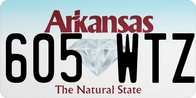 AR license plate 605WTZ