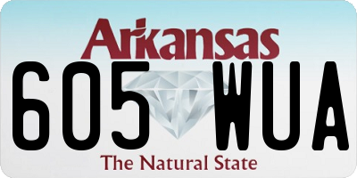 AR license plate 605WUA