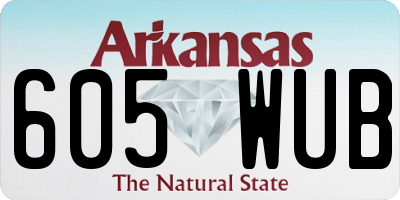 AR license plate 605WUB